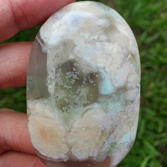 Flower Agate Palm Stone (FA607) - Picture 4 of 8